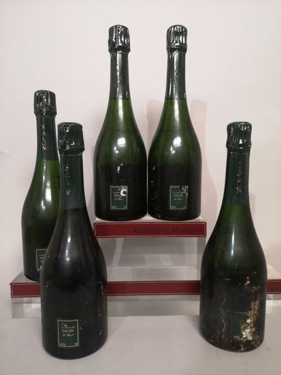 5 bouteilles CHAMPAGNE SALON 