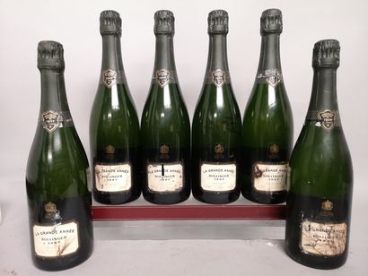 6 bouteilles CHAMPAGNE BOLLINGER Grande année...