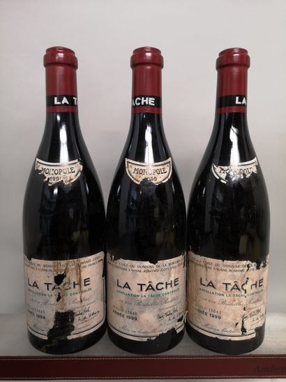 3 bouteilles La TÂCHE Grand cru - Domaine...