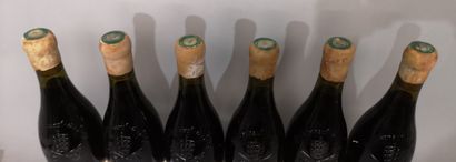 6 bouteilles M. CHAPOUTIER CHATEAUNEUF du...