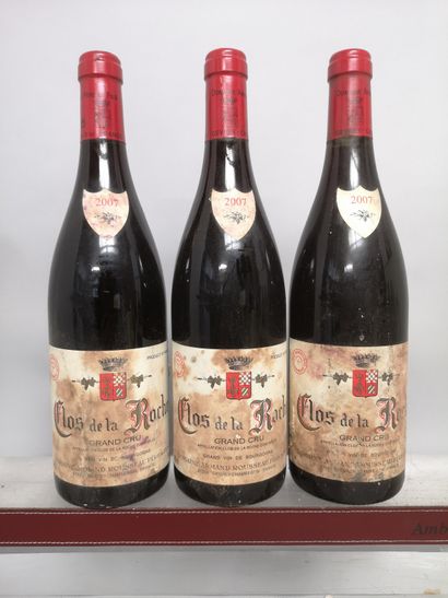 3 bouteilles CLOS de La ROCHE Grand cru -...
