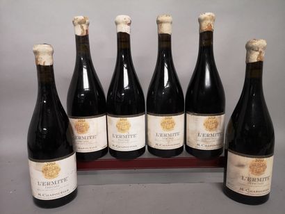 6 bouteilles M. CHAPOUTIER ERMITAGE Blanc...