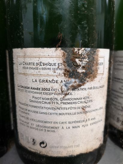 4 bouteilles CHAMPAGNE BOLLINGER Grande année...