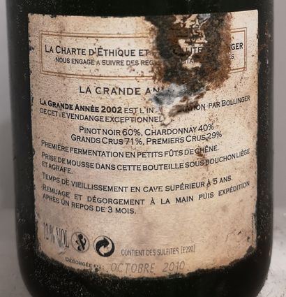 4 bouteilles CHAMPAGNE BOLLINGER Grande année...