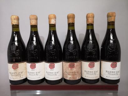 6 bouteilles M. CHAPOUTIER CHATEAUNEUF du...