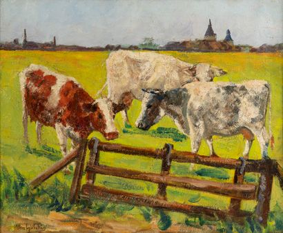 Ecole Moderne Vaches aux champs
Signature...