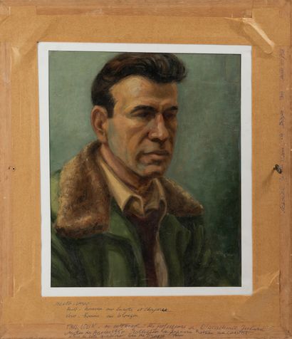 Ecole moderne, vers 1950
Portrait d'un homme...