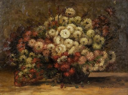 Bouquet de Chrysanthemes
Huile sur toile
Signée...