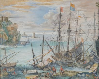 Dans le style du XVIIIeme siècle, Marine
plaquette...