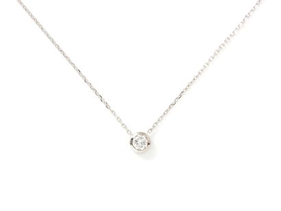 Collier ras de cou en or gris 750 millièmes,...