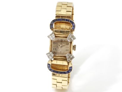 Montre-bracelet de dame en or 750 millièmes,...