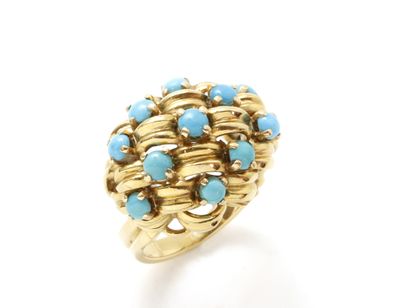 Bague en or 750 millièmes composée d'un motif...