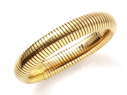 Bracelet en or 750 millièmes, maille tubogaz,...