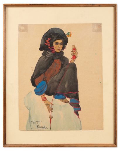 LAFUGIE (Léa). 
Jeune femme kurde assise...