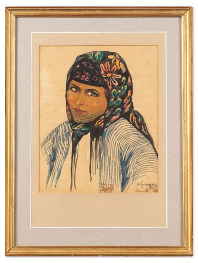 LAFUGIE (Léa). 
Femme de Damas, au visage...