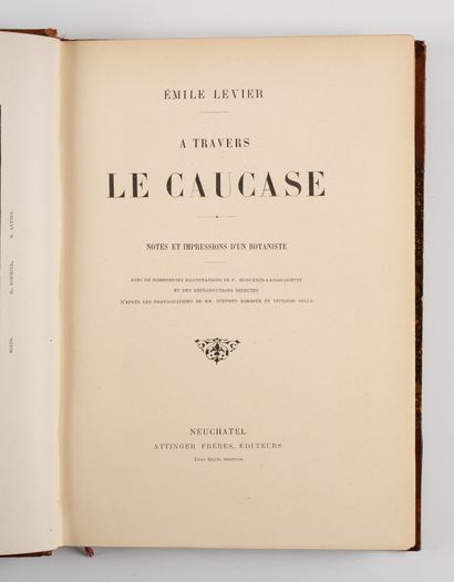 LEVIER (Émile). 
À travers le Caucase. Notes...