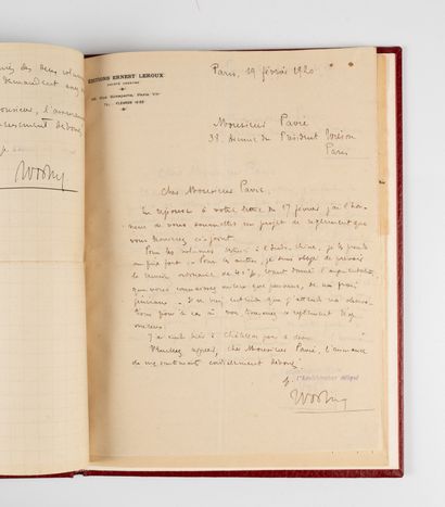 PAVIE (Auguste). —
Ensemble de 6 lettres...