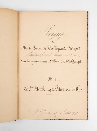 TALLEYRAND-PERIGORD (Baron de). 
Voyage de...