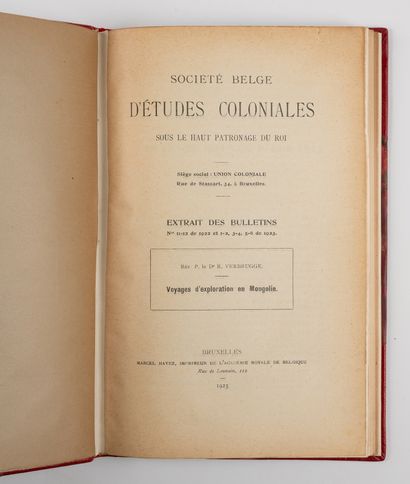 VERBRUGGE (Rév. P. le Dr R.).
Voyages d'exploration...
