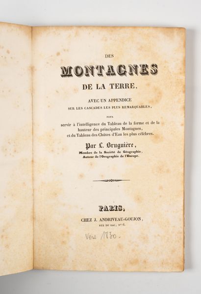 BRUGUIÈRE (Louis).
Of the mountains of the...