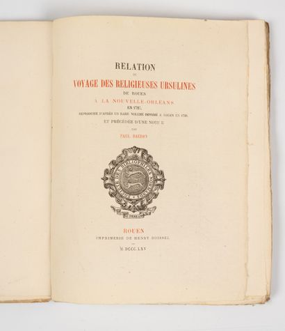 LOUISIANE. - 
Relation of the journey of...