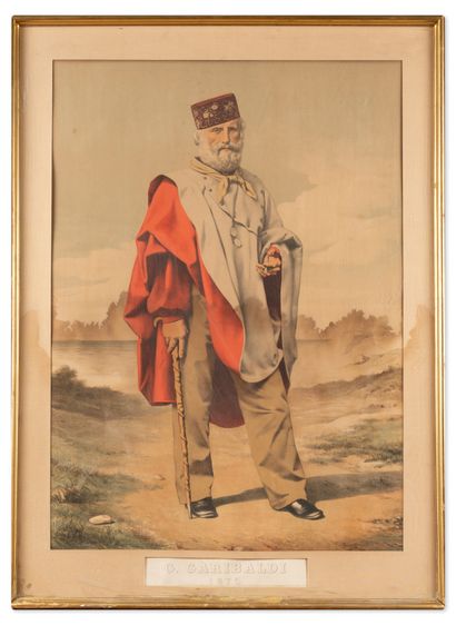 GARIBALDI (Giuseppe). - 
Full-length portrait...