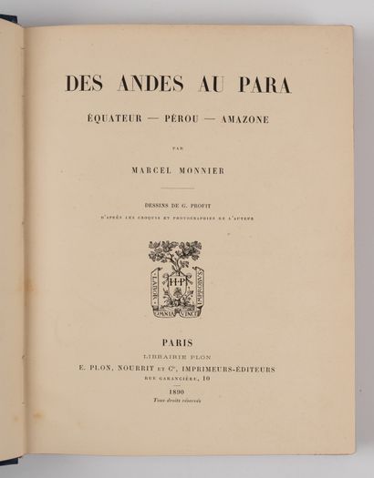 MONNIER (Marcel). 
From the Andes to Para....