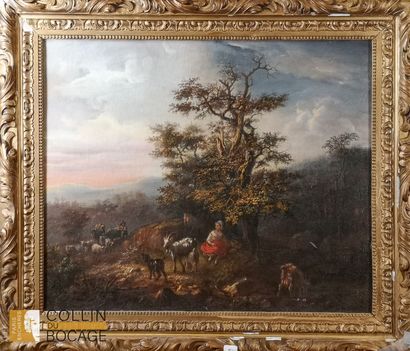 Couple in a landscape
XIXth century
Canvas....