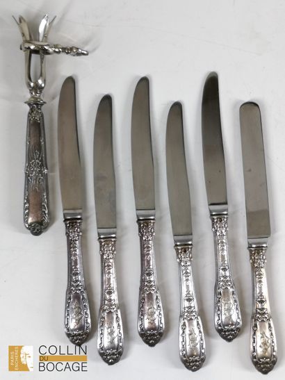 A set of silver and silver-plated flatware...