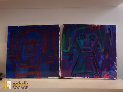 Hélène BROCHET (1948-2023) 
Lot of six paintings...