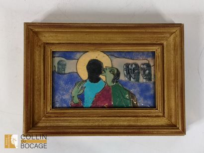 LIMOGES
Two enameled copper plates.
25.5...