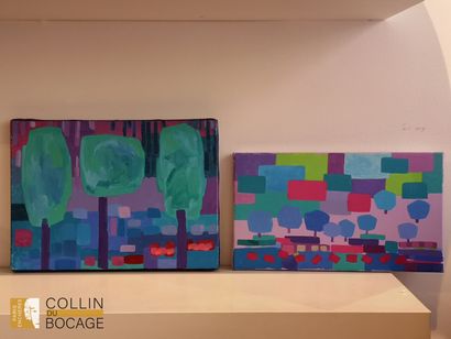 Hélène BROCHET (1948-2023) 
Lot of six paintings...