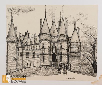 H LAMBERT-NAUDIN (20th)
Castle
Ink signed...