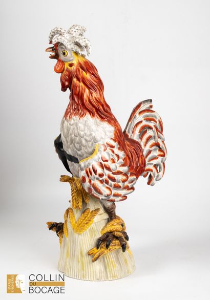 Coq Chanteclair. 
Earthenware. 
Damage and...