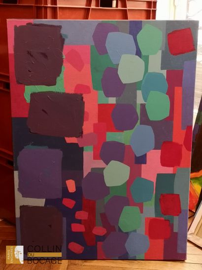 Hélène BROCHET (1948-2023) 
Lot of two abstract...