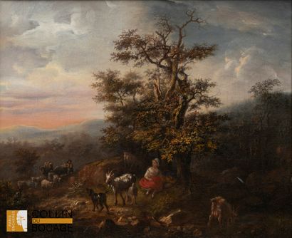 Couple in a landscape
XIXth century
Canvas....
