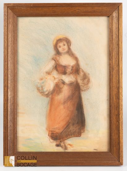 Young woman with basket
Pastel
49.5x34cm