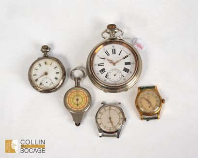 Lot of five metal watches. 
As is.