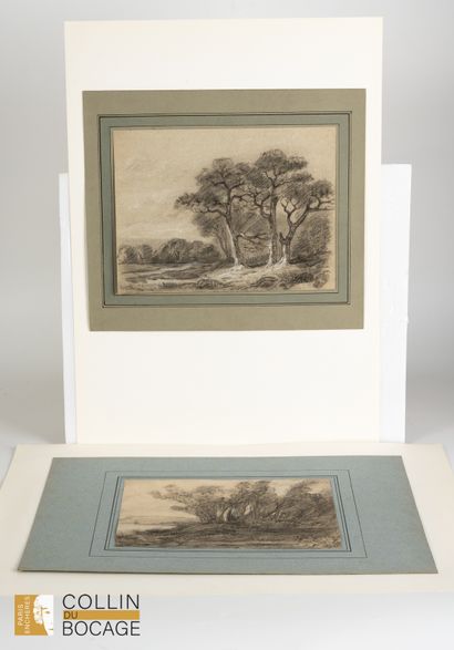 Lot including: 
- Barbizon School
Glade in...