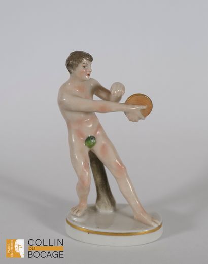 Discobolus 
 Capodimonte porcelain
Blue mark...