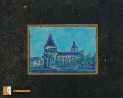 LIMOGES 
Religious themes
Three enameled...