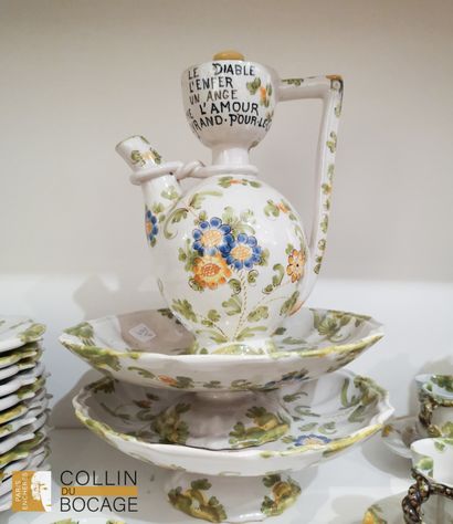 NEVERS
Earthenware service decorated with...