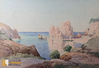 Modern School 
Calanque near Toulon
Watercolor...