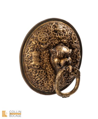 TIBET, 17th-18th century. Pair of temple...
