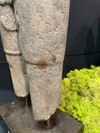 CAMBODIA, 12th century. Four-armed male deity...