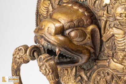 TIBET, 17th-19th century. Temple handle adorned...