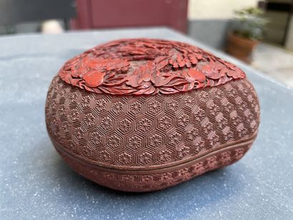 CHINA, 19th century
Box representing peaches...