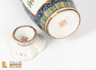 Chine XIXème et XXème siècle. Lot de porcelaine...
