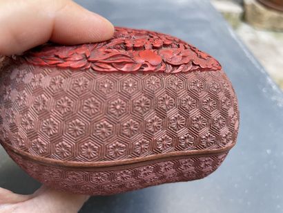 CHINA, 19th century
Box representing peaches...