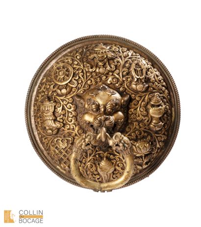 TIBET, 17th-18th century. Pair of temple...